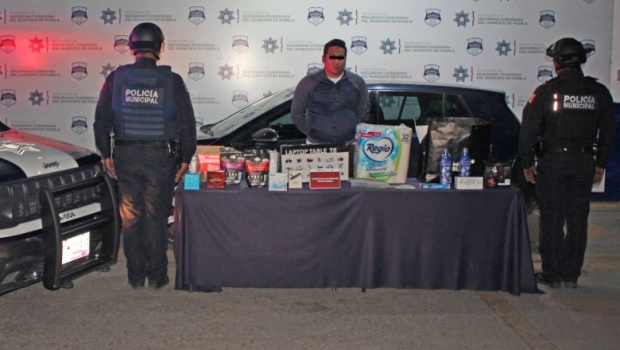 Detiene Policía Municipal de Puebla a presunto asaltante de empresas de paquetería