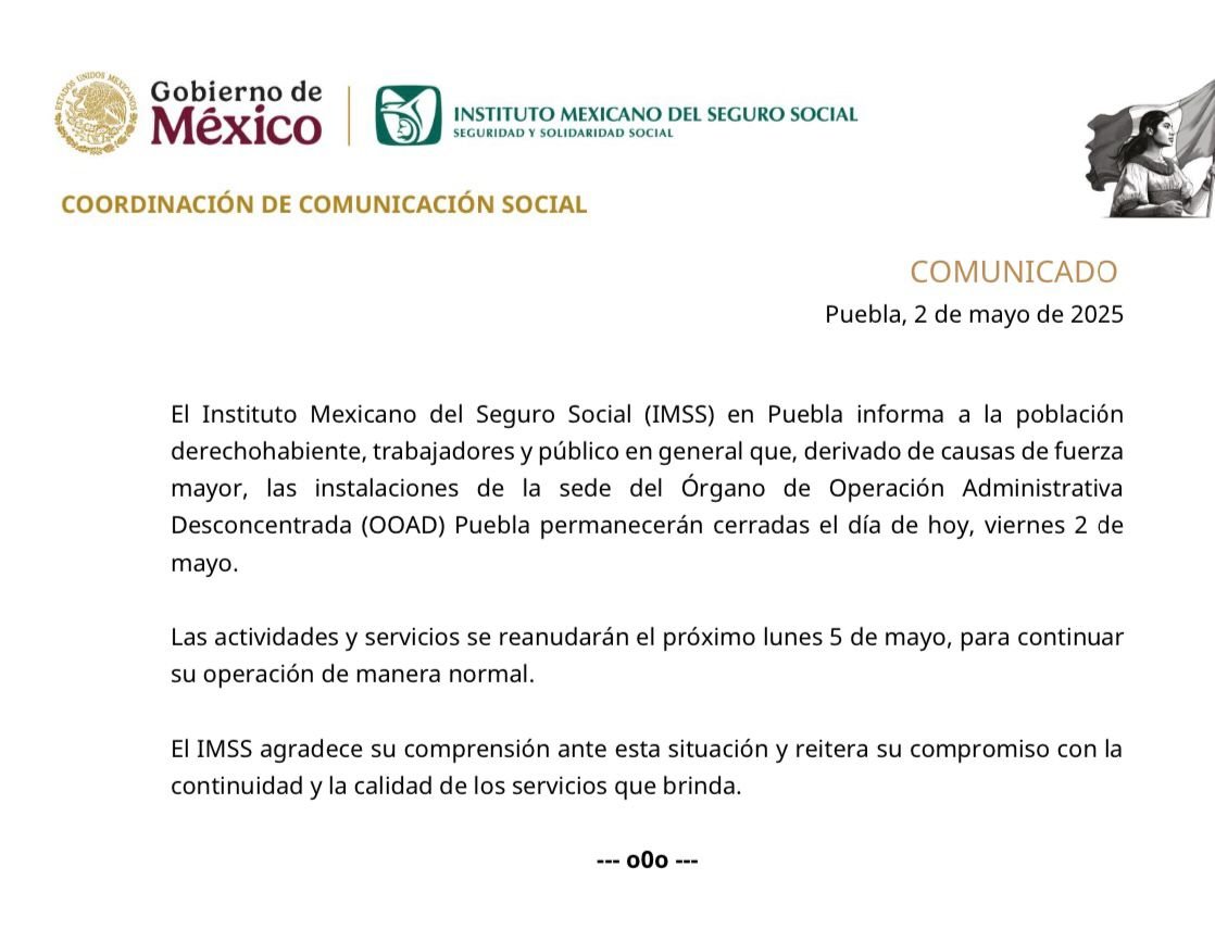 COMUNICADO IMSS