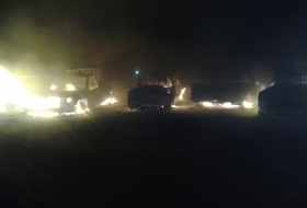 Camionetas incendiadas