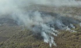 El incendio forestal que inició en Chun Ek, Bacalar, Quintana Roo