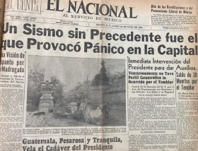28 de julio de 1957: Sismo que tiro el &Aacute;ngel de la independencia