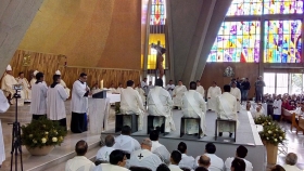 El Arzobispo de Puebla; Víctor Sánchez Espinoza, encabezó el ritual de la “Ordenación Sacerdotal”
