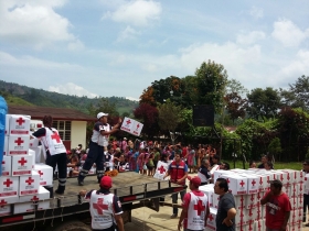 Fue entregada por 45 voluntarios de Cruz Roja Mexicana, pertenecientes a las delegaciones cercanas a Huahuchinango