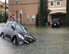 Calles inundadas tras paso de Harvey