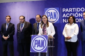 Marko Cortés, Presidente Nacional del PAN, brinda su apoyo y respaldo a la Gobernadora Electa