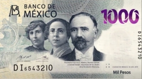 Nuevo billete de mil pesos conmemorativo de la Revolución